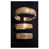 Cuff and wide bangle bracelets