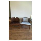 Pair of barrel chairs