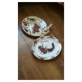 2 Christmas serving dishes