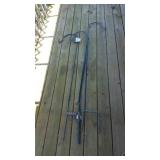 2 shepherds hooks & a tpost. Hooks are aprox 5.5