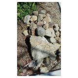 Large pile of field rocks for landscaping.