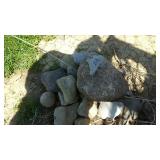 Pile of field rocks for landscaping