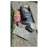 Mulch, landscaping paper & landscaping pavers.