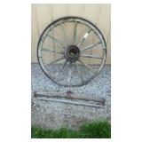 Large wagon wheel & single tree