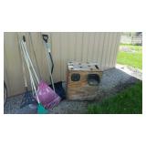 Rakes & snow shovel with homemade long handled