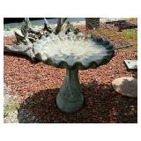 Cement bird bath 24 inches high by 27 inches