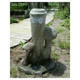 Cement mushroom statue