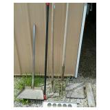 Pitch fork and hoe