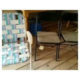 Samsonite Metal Card Table chairs, Web seat lawn