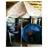 Crank up patio umbrella