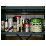 Used cans of spray paint, interior house paint