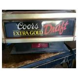 Coors extra gold draft cash register sign