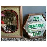 Hudepohl gold and Genesee cream ale pictures