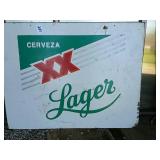 Cerveza XX Lager Metal sign 27"x21".