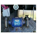 benchtop 6-inch bench grinder with light, 1 third