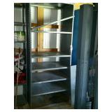 Metal shelving unit with two extra shelves,
