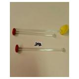 Occupied Japan glass stirrers/cocktail