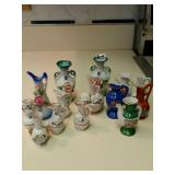 Occupied Japan miniature vases, some with 3D