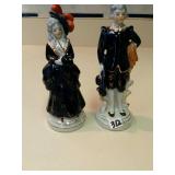 Occupied Japan Victorian man and woman with blue