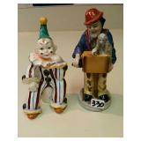 Occupied Japan clown and hobo figurines