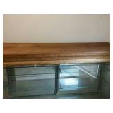 Handmade display case light, does light up,