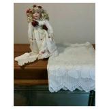 Angel doll and Lace Runner