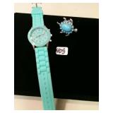 Geneva watch, costume ring