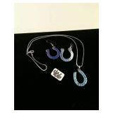 Colts necklace and earring set does not match