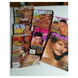 Playgirl magazines various years