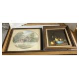 Red barn picture artist Pat Miller 15"x14" fruit