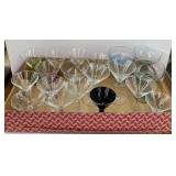 Assorted martini glasses