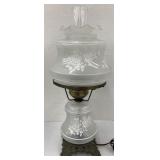 Opaque gone with the wind lamp 
19" high