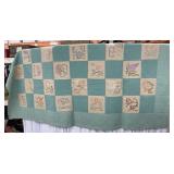 Quilt 76"x 89"
 Some stains as pictured