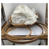 Assorted quilting hoops circle one is 23" oval is