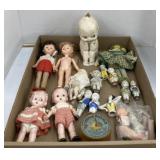 Vintage assorted dolls and figurines