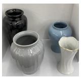 Ceramic vases 
12"
 9" 
9" 
10"