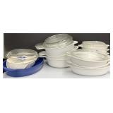 Lot of casserole dishes with lids