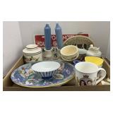 Lot of toys pitchers, candle and candle holders,