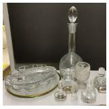 Mint plates, Hand Blown Etched Toscany Crystal