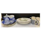 Lot of various plates, mugs, bowls and more