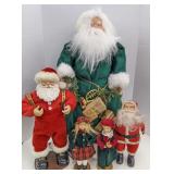 Vtg Santa & Christmas Figures, 24" Max H