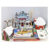 Mix Christmas Lot incl Village Buildings, Books,