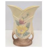 Vtg Hull Ceramic Vase, Wildflower Yellow & Pink,