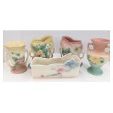 Vtg Hull Ceramic Vases & Planter, Wildflower, 6¾"