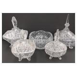 Crystal Candy Dishes, Some Lidded