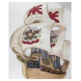 Plaster Sailboat Wall Art, 22" H