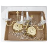Pair of Crystal Light Fixtures