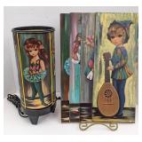 Vtg Eden Big Eye Style Prints & Panel Light,