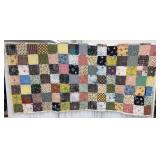 Hand Stitched Quilt 80 x 65 in
