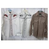 Medium pearl button down shirts